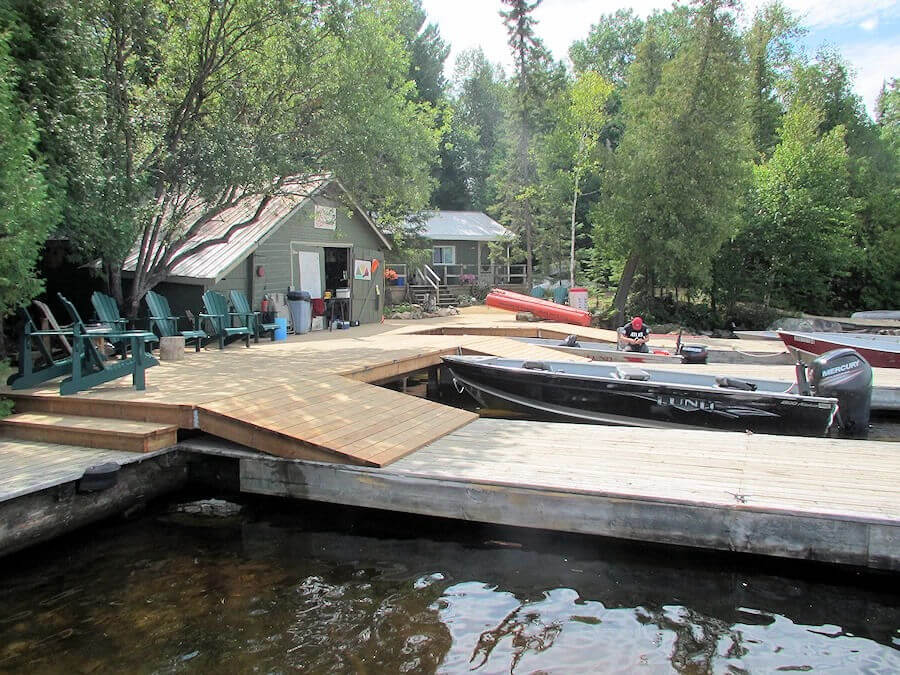 Garden Island boat docks and sitting area 