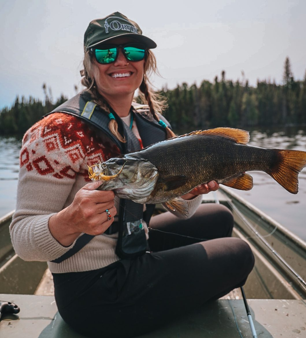 Nice Smallie caught fly fishing
