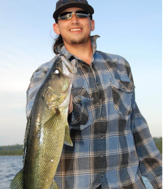 American Plan angler with large Ontario walleye.
